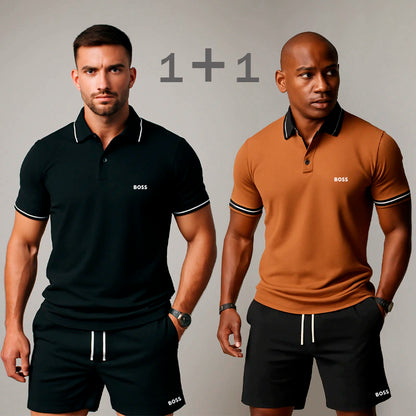 Herren Set  Polo Shirt & Shorts  den Sommer Kaufe 1, nimm 2