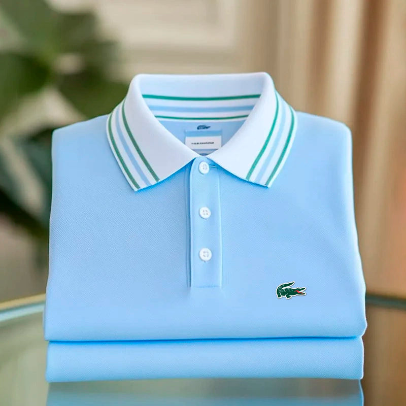 Klassisches Kurzarm-Poloshirt für Herren mit Krokodil-Logo