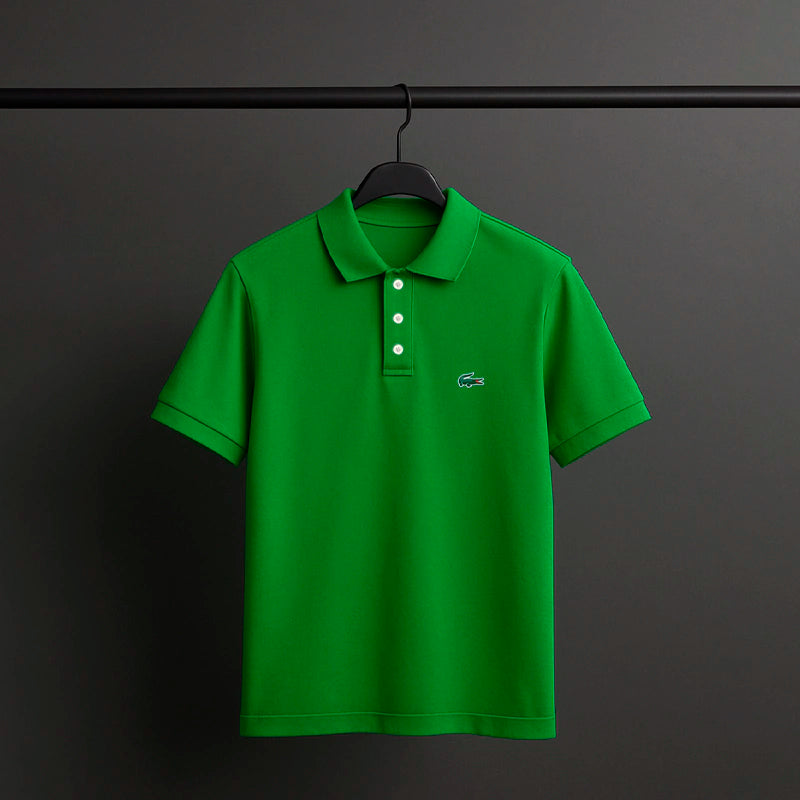 Herren Business Casual Button-Down-Kurzarm-Poloshirt