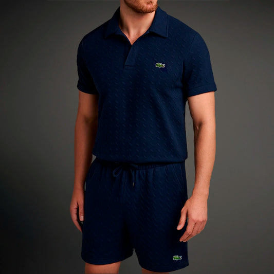 Nachtblau Luxe Herren Sommer Set  Elegantes  Outfit