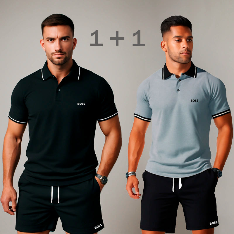 Herren Set  Polo Shirt & Shorts  den Sommer Kaufe 1, nimm 2