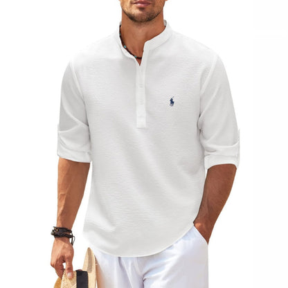 R&L Henley-Shirt mit Padre-Kragen für Herren