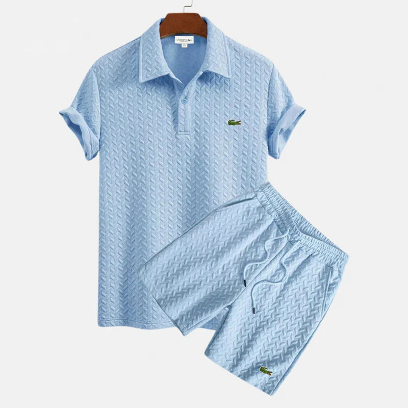 Nachtblau Luxe Herren Sommer Set  Elegantes  Outfit
