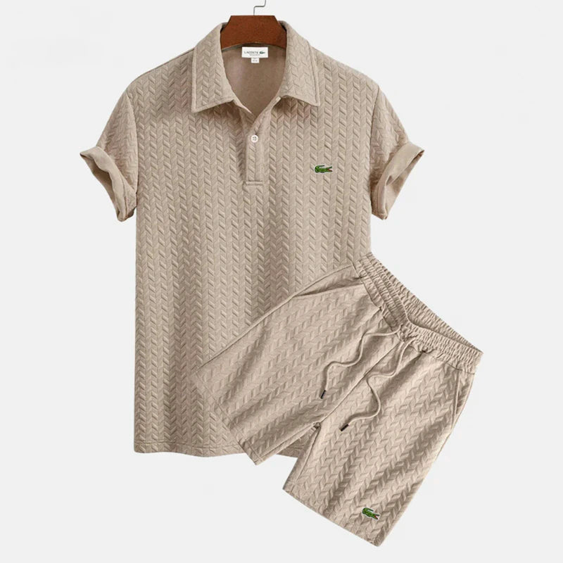 Nachtblau Luxe Herren Sommer Set  Elegantes  Outfit