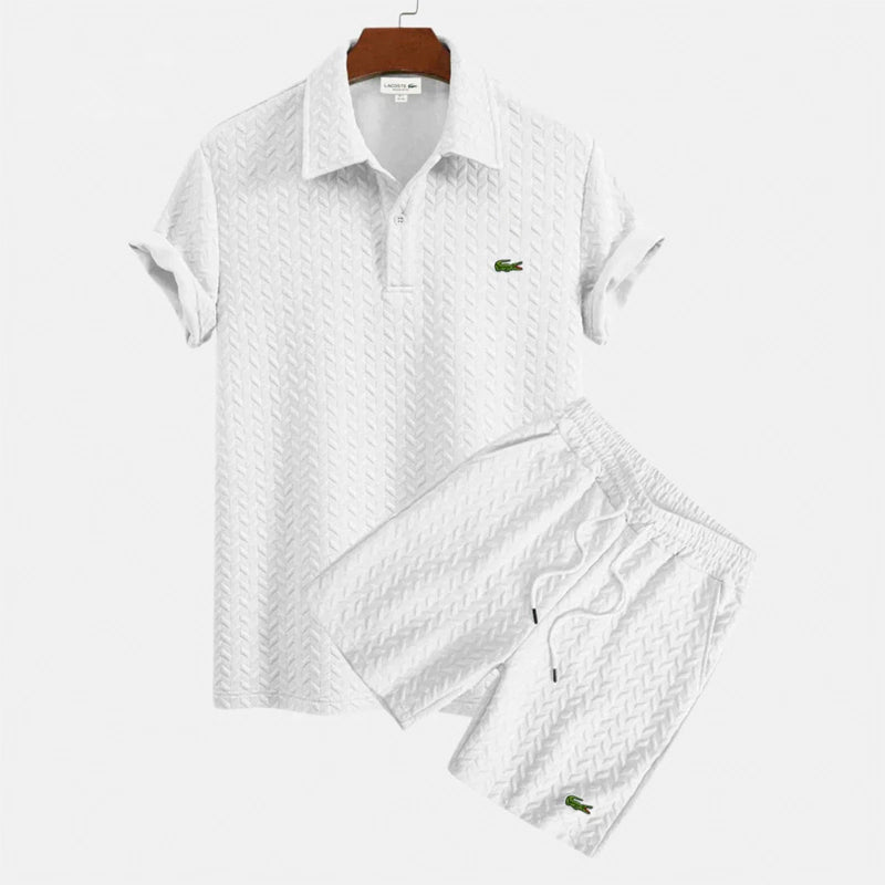 Nachtblau Luxe Herren Sommer Set  Elegantes  Outfit