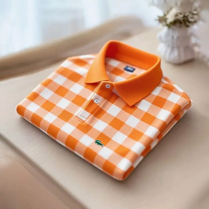 Klassisches kariertes Kurzarm-Poloshirt für Herren