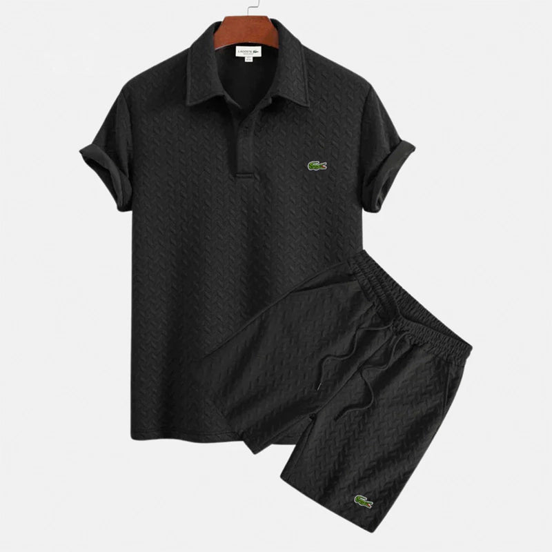 Nachtblau Luxe Herren Sommer Set  Elegantes  Outfit