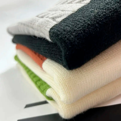 Herren Freizeitmodischer Strickpullover mit Kontrastfarben