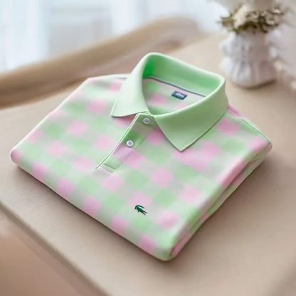 Klassisches kariertes Kurzarm-Poloshirt für Herren